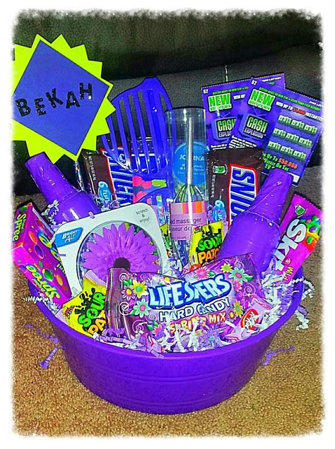 purple color party basket ideas